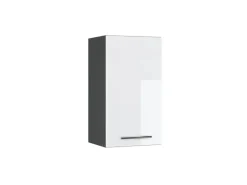Vicco Hängeschrank Fame-Line Hängender Küchenschrank Weiß Hochglanz/Anthrazit 40 cm
