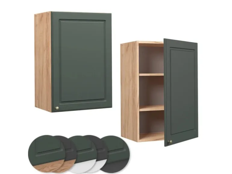 Vicco Hängeschrank Fame-Line Grün-Gold Landhaus/Goldkraft Eiche 50 cm