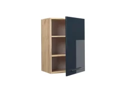 Vicco Hängeschrank Fame-Line Dunkelblau Hochglanz/Goldkraft Eiche 50 cm