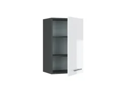 Vicco Hängeschrank Fame-Line Hängender Küchenschrank Weiß Hochglanz/Anthrazit 45 cm