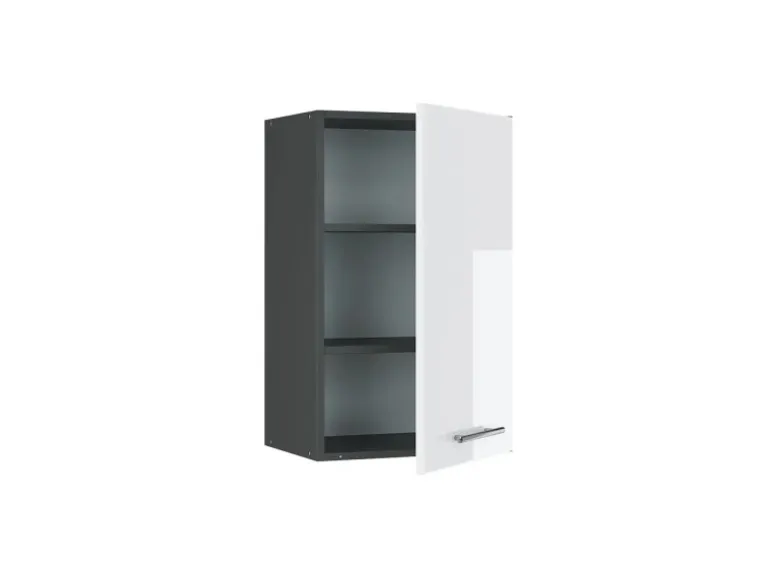 Vicco Hängeschrank Fame-Line Hängender Küchenschrank Weiß Hochglanz/Anthrazit 45 cm