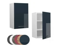 Vicco Hängeschrank Fame-Line Hängender Küchenschrank Dunkelblau Hochglanz/Weiß 45 cm