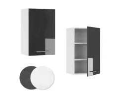 Vicco Hängeschrank Fame-Line Hängender Küchenschrank Anthrazit Hochglanz/Weiß 45 cm