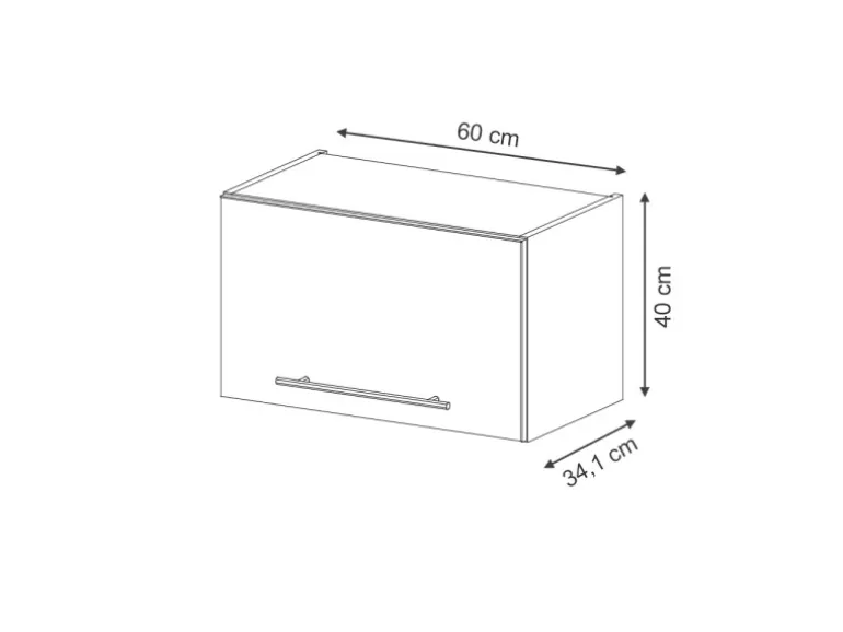 Vicco Hängeschrank Fame-Line Dunkelblau Hochglanz/Goldkraft Eiche 60 cm Flach