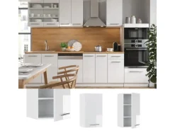 Vicco Hängeschrank Fame-Line Hängender Küchenschrank Weiß Hochglanz/Weiß 40 cm