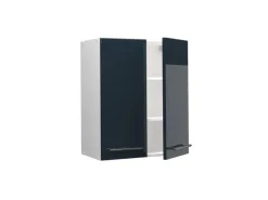 Vicco Hängeschrank Fame-Line Hängender Küchenschrank Dunkelblau Hochglanz/Weiß 60 cm