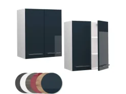 Vicco Hängeschrank Fame-Line Hängender Küchenschrank Dunkelblau Hochglanz/Weiß 60 cm