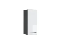 Vicco Hängeschrank Fame-Line Hängender Küchenschrank Weiß Hochglanz/Anthrazit 30 cm