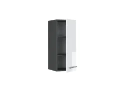 Vicco Hängeschrank Fame-Line Hängender Küchenschrank Weiß Hochglanz/Anthrazit 30 cm