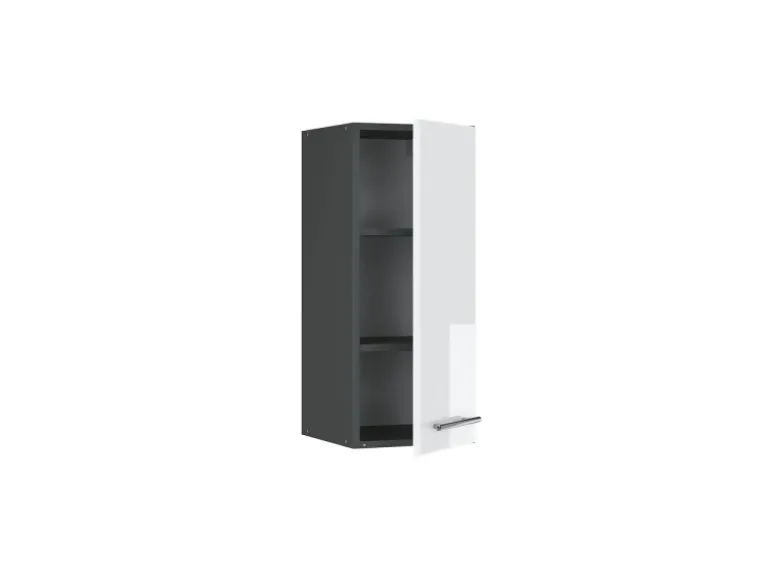 Vicco Hängeschrank Fame-Line Hängender Küchenschrank Weiß Hochglanz/Anthrazit 30 cm