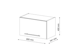 Vicco Hängeschrank Fame-Line Hängender Küchenschrank Weiß Landhaus/Anthrazit 60 cm Flach