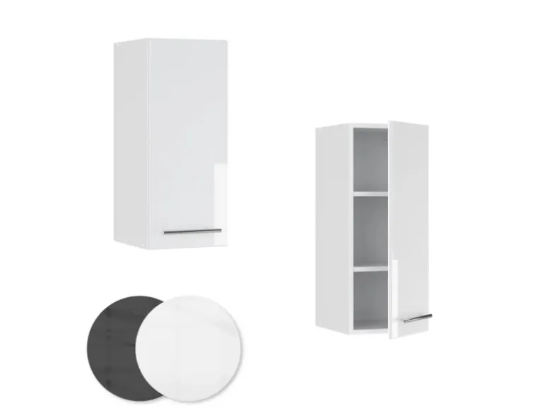 Vicco Hängeschrank Fame-Line Hängender Küchenschrank Weiß Hochglanz/Weiß 30 cm