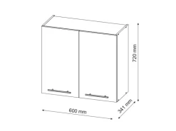 Vicco Hängeschrank Fame-Line Hängender Küchenschrank Goldkraft Eiche/Anthrazit 60 cm