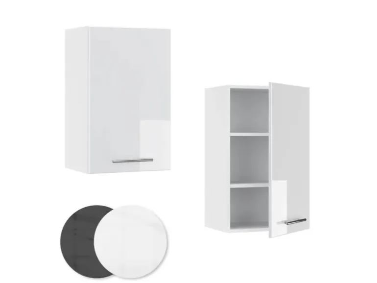 Vicco Hängeschrank Fame-Line Hängender Küchenschrank Weiß Hochglanz/Weiß 45 cm