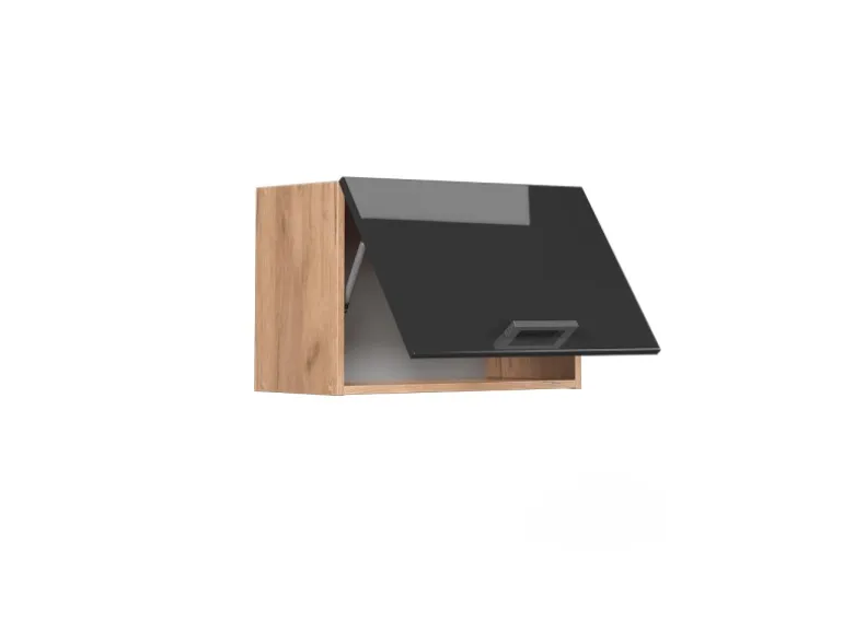 Vicco Hängeschrank R-Line Anthrazit Hochglanz/Goldkraft Eiche 60 cm Flach