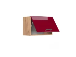 Vicco Hängeschrank R-Line Bordeaux Hochglanz/Goldkraft Eiche 60 cm Flach