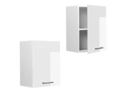 Vicco Hängeschrank R-Line Hängender Küchenschrank Weiß Hochglanz/Weiß 45 cm