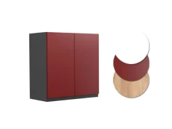 Vicco Hängeschrank R-Line Hängender Küchenschrank Rot/Anthrazit 60 cm J-Shape