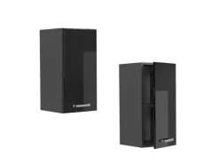 Vicco Hängeschrank R-Line Hängender Küchenschrank Schwarz Hochglanz/Anthrazit 30 cm