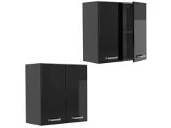 Vicco Hängeschrank R-Line Hängender Küchenschrank Schwarz Hochglanz/Anthrazit 60 cm