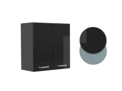 Vicco Hängeschrank R-Line Hängender Küchenschrank Schwarz Hochglanz/Anthrazit 60 cm