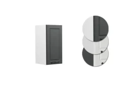 Vicco Hängeschrank R-Line Hängender Küchenschrank Anthrazit Landhaus/Weiß 30 cm