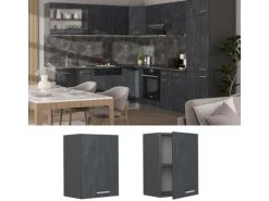 Vicco Hängeschrank R-Line Hängender Küchenschrank Schwarz Beton/Anthrazit 45 cm