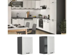 Vicco Hängeschrank R-Line Hängender Küchenschrank Weiß Landhaus/Anthrazit 45 cm