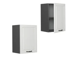 Vicco Hängeschrank R-Line Hängender Küchenschrank Weiß Landhaus/Anthrazit 45 cm