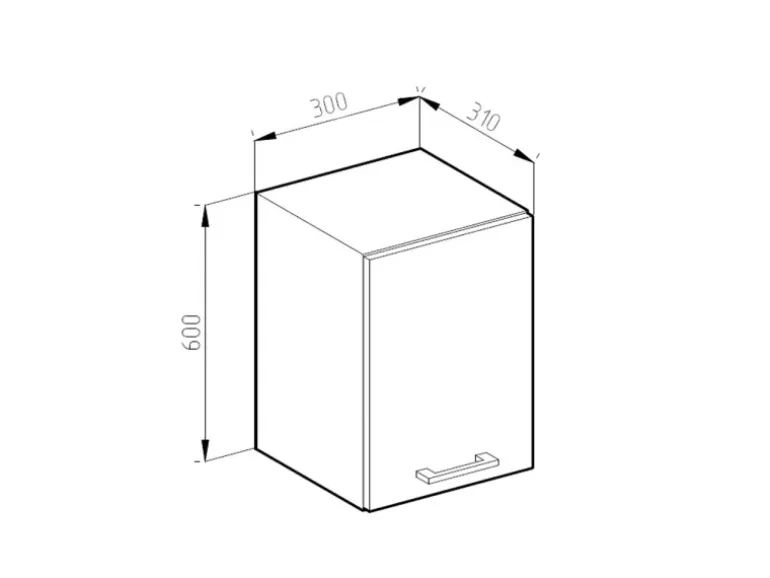 Vicco Hängeschrank R-Line Hängender Küchenschrank Anthrazit Hochglanz/Weiß 30 cm