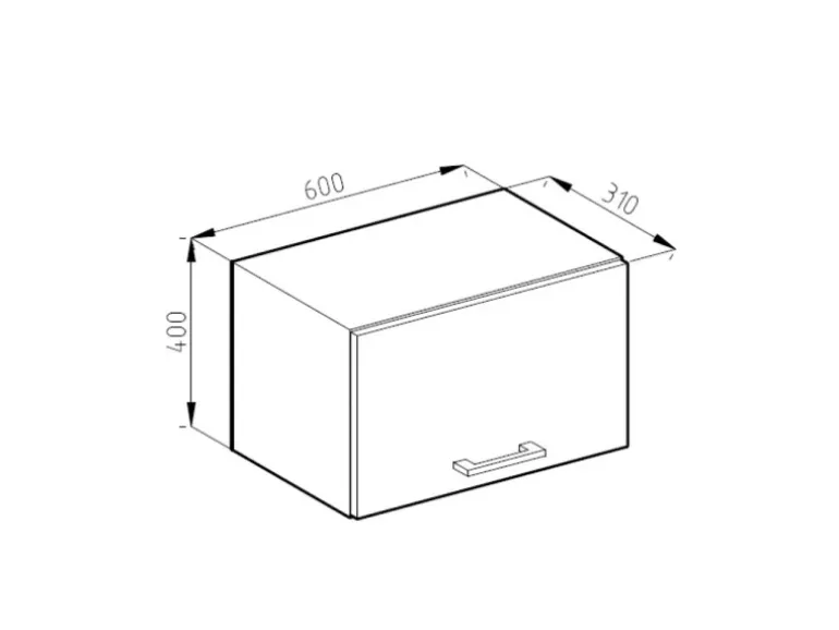 Vicco Hängeschrank R-Line Hängender Küchenschrank Rot/Anthrazit 60 cm J-Shape Flach