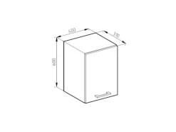 Vicco Hängeschrank R-Line Hängender Küchenschrank Weiß Hochglanz/Anthrazit 40 cm
