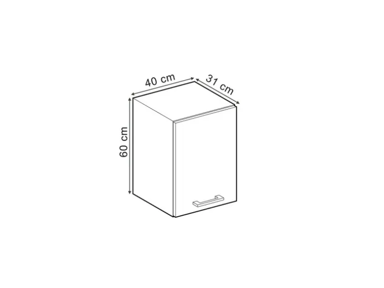 Vicco Hängeschrank R-Line Hängender Küchenschrank Bordeaux Hochglanz/Anthrazit 40 cm