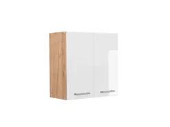 Vicco Hängeschrank R-Line Hängender Küchenschrank Weiß Hochglanz/Goldkraft Eiche 60 cm