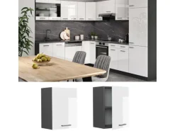 Vicco Hängeschrank R-Line Hängender Küchenschrank Weiß Hochglanz/Anthrazit 45 cm