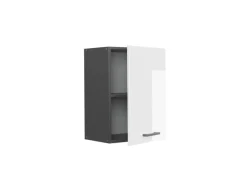 Vicco Hängeschrank R-Line Hängender Küchenschrank Weiß Hochglanz/Anthrazit 45 cm