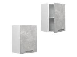 Vicco Hängeschrank R-Line Hängender Küchenschrank Beton/Weiß 45 cm