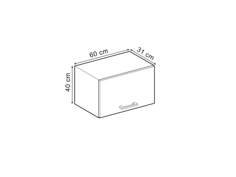 Vicco Hängeschrank R-Line Hängender Küchenschrank Schwarz Hochglanz/Anthrazit 60 cm Flach