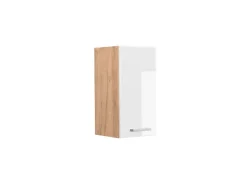 Vicco Hängeschrank R-Line Hängender Küchenschrank Weiß Hochglanz/Goldkraft Eiche 30 cm