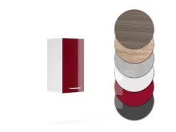 Vicco Hängeschrank R-Line Hängender Küchenschrank Bordeaux Hochglanz/Weiß 30 cm