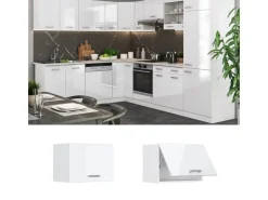 Vicco Hängeschrank R-Line Hängender Küchenschrank Weiß Hochglanz/Weiß 60 cm Flach