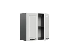 Vicco Hängeschrank R-Line Hängender Küchenschrank Weiß Landhaus/Anthrazit 60 cm