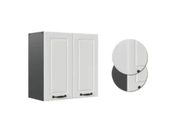 Vicco Hängeschrank R-Line Hängender Küchenschrank Weiß Landhaus/Anthrazit 60 cm