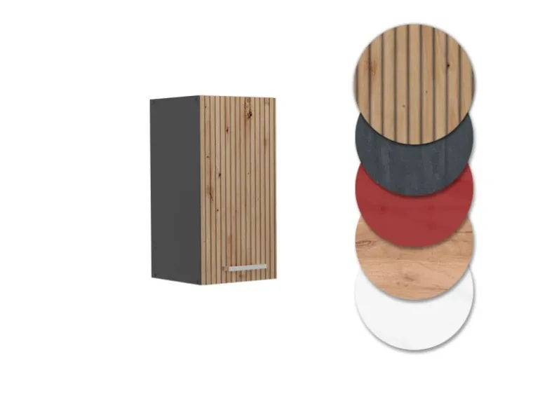 Vicco Hängeschrank R-Line Hängender Küchenschrank Artisan-Eiche/Anthrazit 30 cm