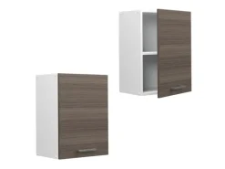 Vicco Hängeschrank R-Line Hängender Küchenschrank Grau/Weiß 45 cm