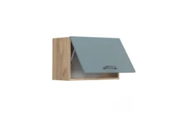 Vicco Hängeschrank R-Line Hängender Küchenschrank Blau-Grau/Goldkraft Eiche 60 cm Flach