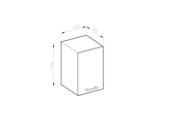 Vicco Hängeschrank R-Line Hängender Küchenschrank Weiß Landhaus/Weiß 45 cm