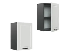 Vicco Hängeschrank R-Line Hängender Küchenschrank Weiß Landhaus/Anthrazit 40 cm