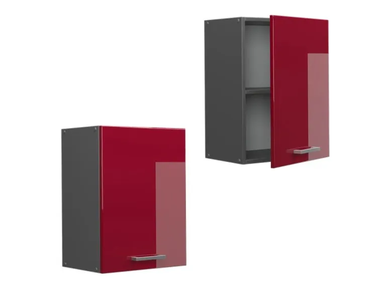 Vicco Hängeschrank R-Line Hängender Küchenschrank Bordeaux Hochglanz/Anthrazit 45 cm