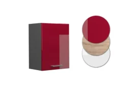 Vicco Hängeschrank R-Line Hängender Küchenschrank Bordeaux Hochglanz/Anthrazit 45 cm